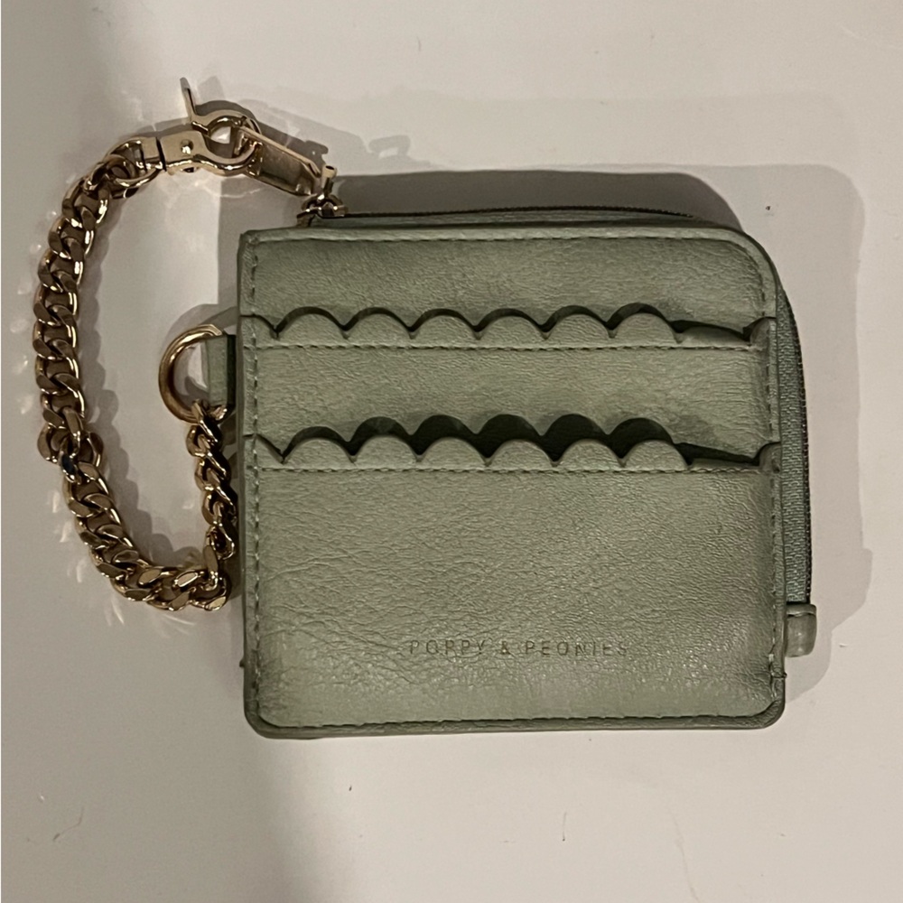 Poppy & Peonies Sage Green Key & Card Holder